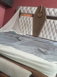 bed with side tables