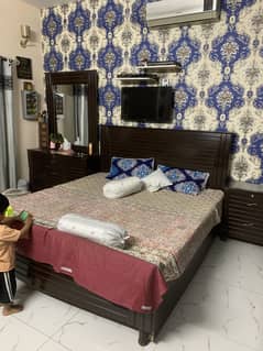 Bed and dressing and side tables