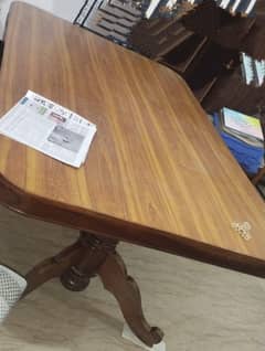 dining table with 6 chairs.