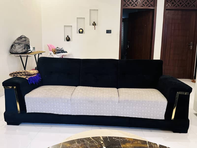 Black sofa set 1