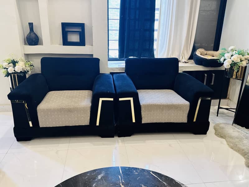 Black sofa set 3
