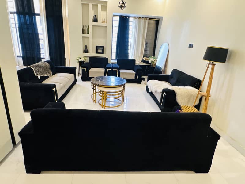 Black sofa set 5