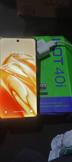 Infinix Hot 40i 8/8 128 box and charger available