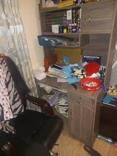 cabinet and chair
