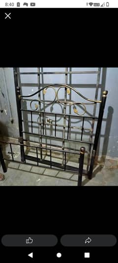 Wrought iron double bed