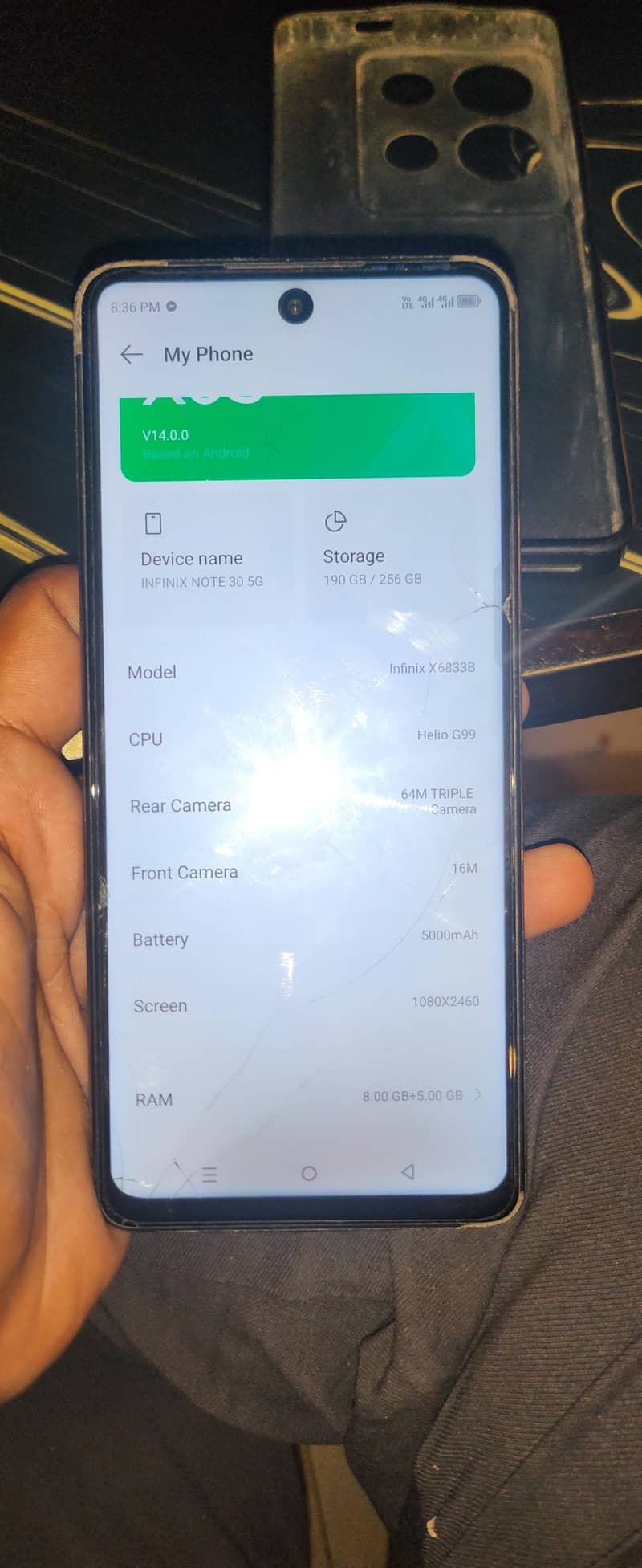 infnix note 30 8 256 memory 0