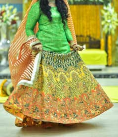 Mehandi lehnga and dupatta