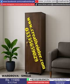 Dressing tabl Cupboard Almari Wardrobe bed set single IronStand mirro