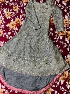 Beautiful  Embellished party wear Maxi with Pajama and plane dupata -