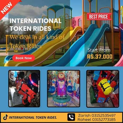 Token Rides | 03152535497 | jumping slide | trampoline | ٹوکن جھولے