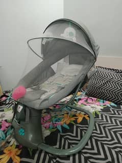Mastela 3-In-1 Deluxe Multi-Functional Bassinet I Electric swing Jhola