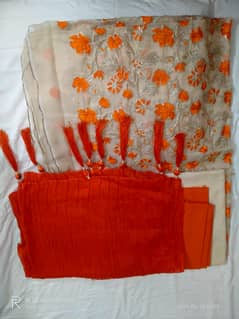 3 pics suit Unstitched Available for in Dehli Colony Clifton karachi