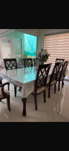 8 seater wooden dining table for sale