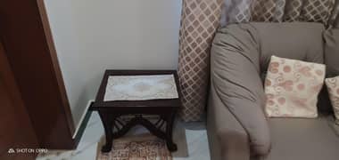 7 Seater Leather sofa with center table and two side tables