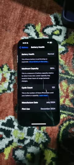 iphone 15 pro 128 Gb JV NON PTA Black color