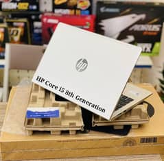 HP Silver Core i5 8th Generation (Ram 8GB + SSD 256GB) Graceful Laptop