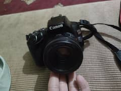 canon250d with kit lens and 50mm stm lens , hook. , battery.