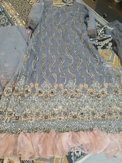 gray floral Maxci