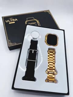 Gd9 Ultra Smart Watch  Golden _ Wireless Charging _Double Strap _49MM
