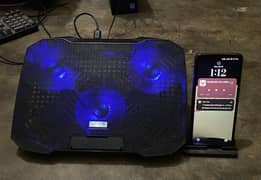 F2 plus gaming cooler with mobile stand 3big fans coolcold cooling pad