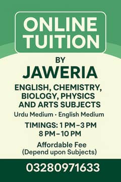 Concept-Based Online Classes | 6–10 Grade | Urdu & English Medium