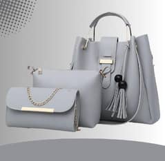 3PCS GREY  LADIES BAGS FOR SALE