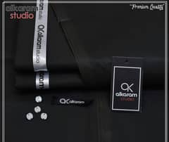 Men's unstitched paper cotton  plain suit