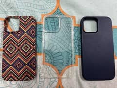 Iphone 13 pro max cover leather transparent and plastic