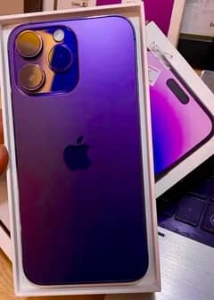 NEW BRAND NEW IPHONE 14 PRO DEEP PURPLE WARRANTY 100/100
