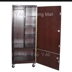 Wooden hanger shelf cupboard - wardrobe cabinet safe almari brown