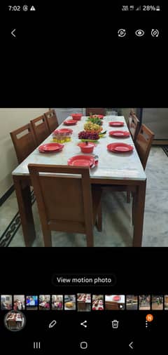 Dining table  / eight seater chairs