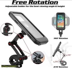 Rotating Mount Cell Phone Holder For Motorcycle