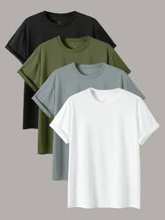 Premium Quality Simple T-Shirts – Pack of Four