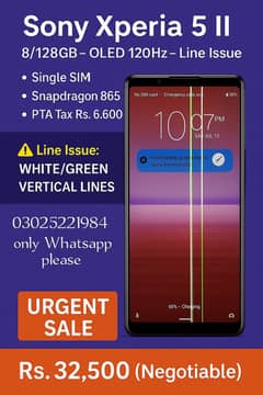 Sony Xperia 5 II 8/128GB OLED 120Hz) cell no 1st pic me mention hai