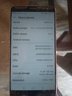 Huawei Mate 9-Excellent Condition-Minor Botom Cover Damaged-Rawalpindi