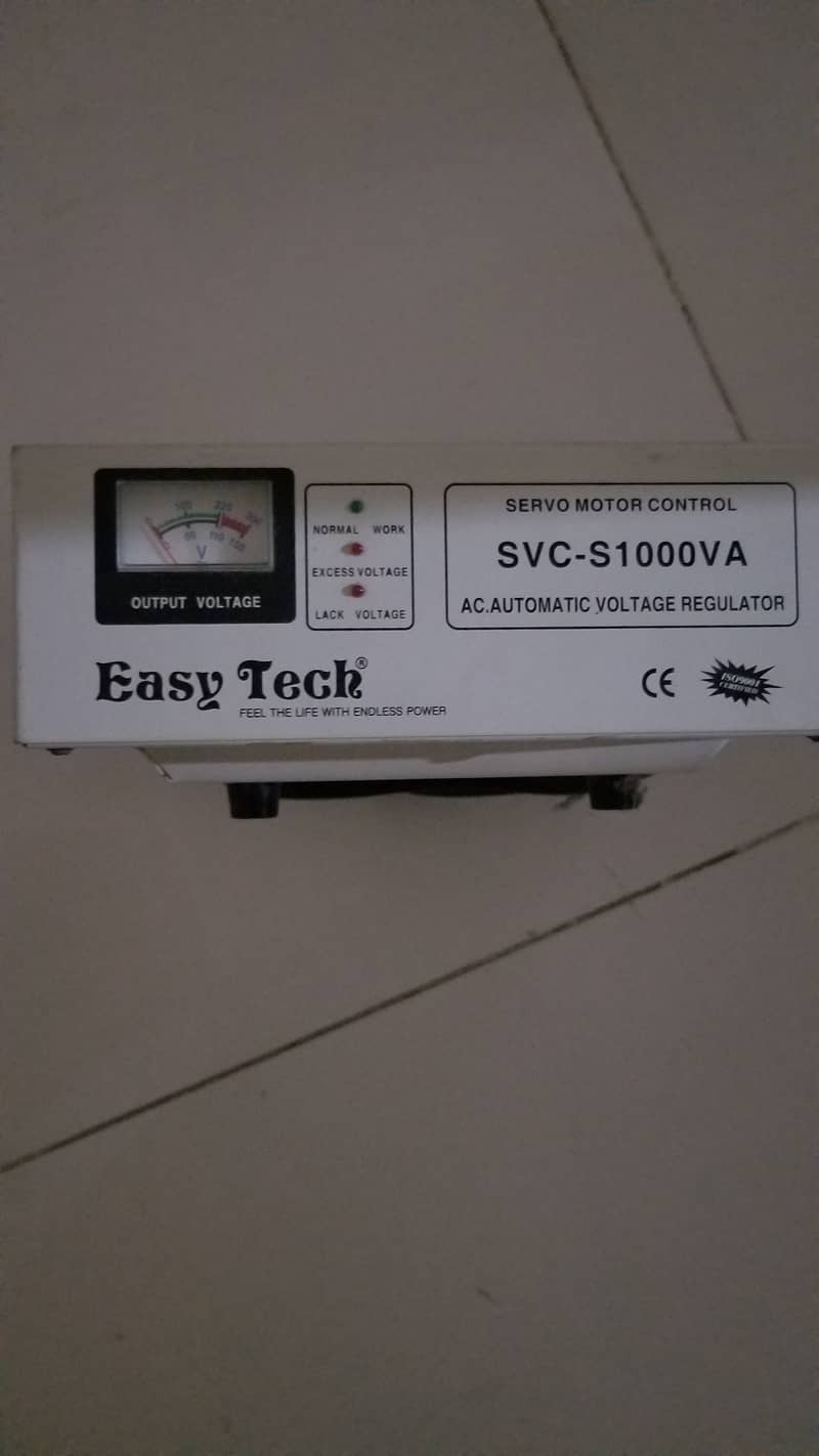 EASY TECH 1000VA STABLIZER AUTOMATIC SERVO MOTOR CONTROL 0