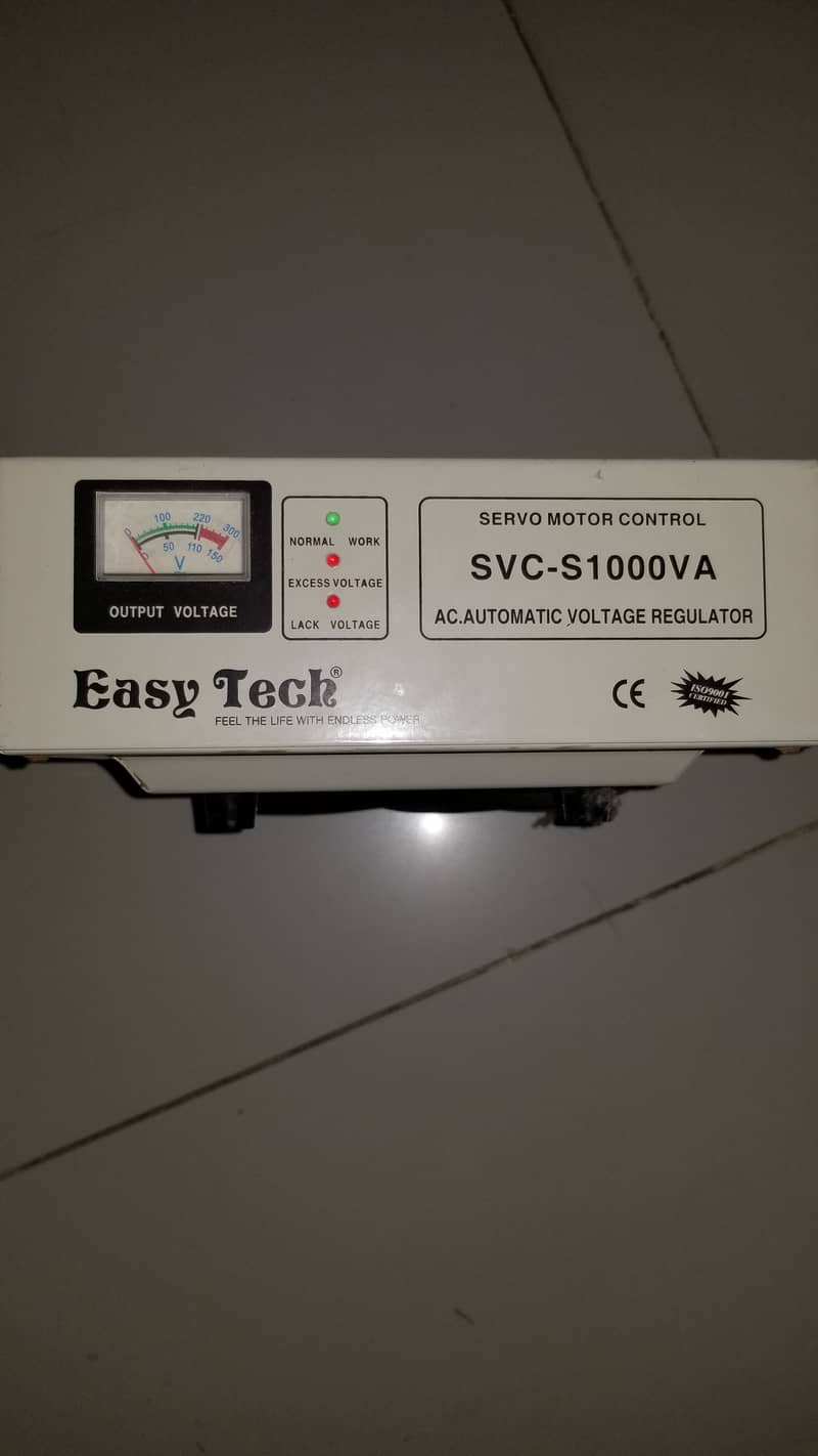 EASY TECH 1000VA STABLIZER AUTOMATIC SERVO MOTOR CONTROL 1
