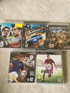 PS3 Games ( Call Of Duty 3 ,Juiced 2 , FIFA15 , PES2008)