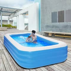 10 Foot Intex Swimming Pool For Kids (L 10Ft W 6Ft D 22") 03020062817
