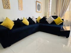 8 seater proper L shape sofa