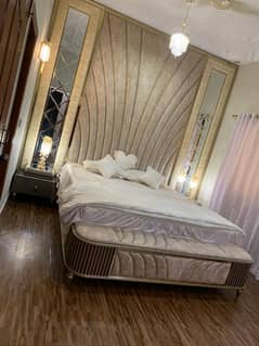King size luxury bed with wardrobe