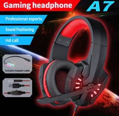 Free Shipping Headphone A7 Gaming with adapter Cable