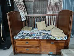 PURE WOOD BABY COT & BED
