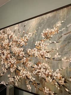 Wall picture,wallpaper,water fall,PVC floor,study table,lamination she