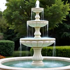 Luxury Marble Tiered Water Fountain - Indoor/Outdoor Zen Cascade