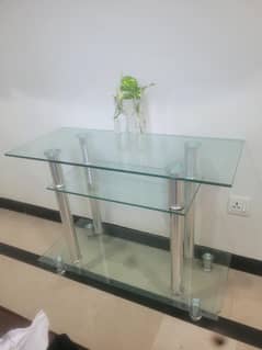 Glass 3 story TV Trolley