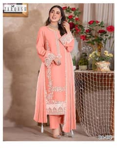 Embroidered Lawn Suit with Dupatta - 3 Pcs  | Lawn Suit for ladies|