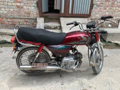 70cc Red Colour With fresh tuning Call 0321 4825303