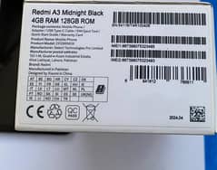 REDMI A3 - 4 GB  128 GB ROM. SLIGHTLY USED ALMOST NEW