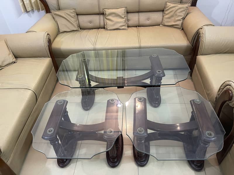 7 seater sofa with 3- tables 13